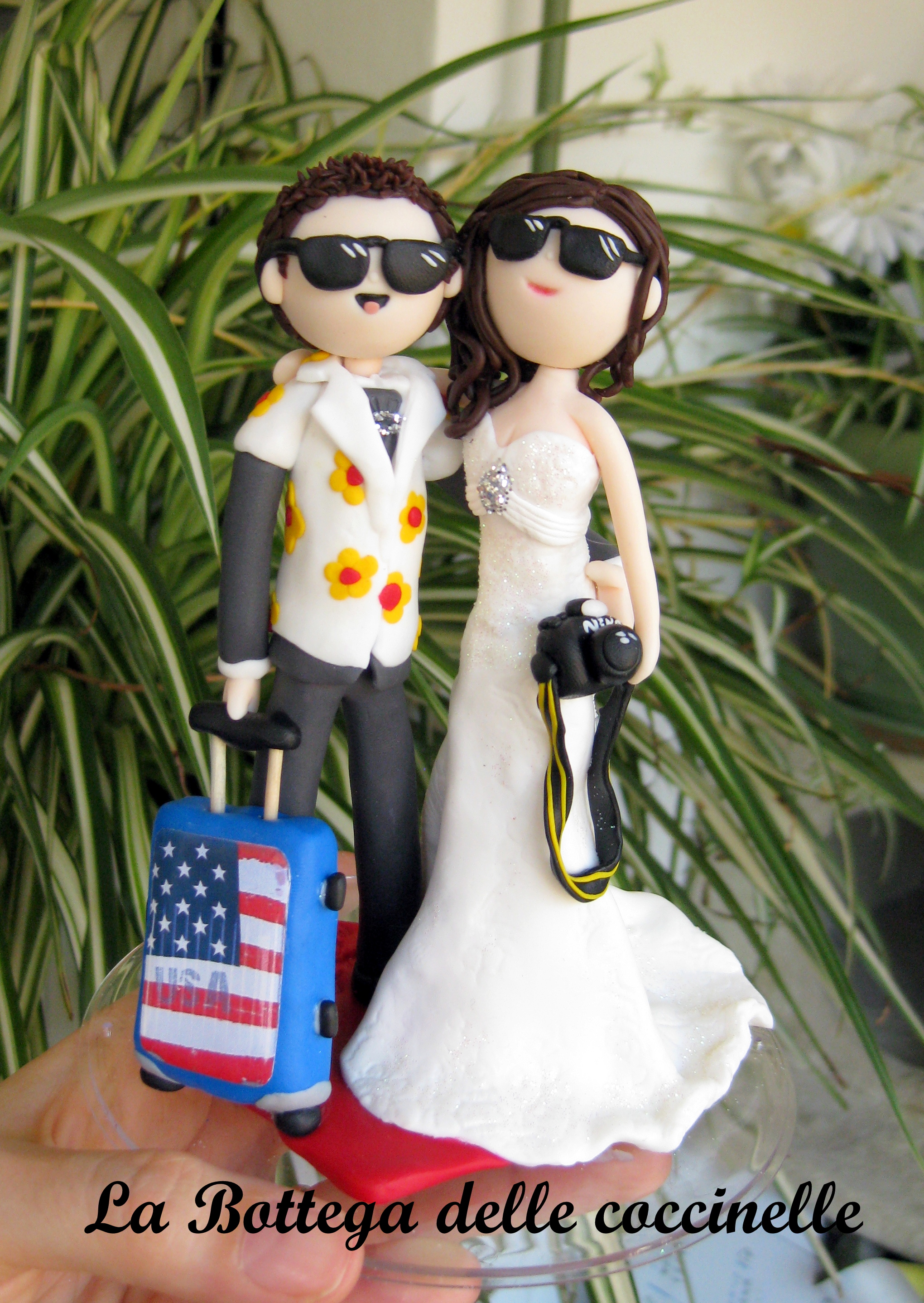 DEKORA Cake Topper Matrimonio sposi in Viaggio 